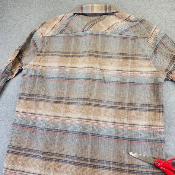 Patagonia A/C Steersman Shirt Mens S Plaid Crepe Crinkle‎ Long Sleeve Button Up - Picture 5 of 8